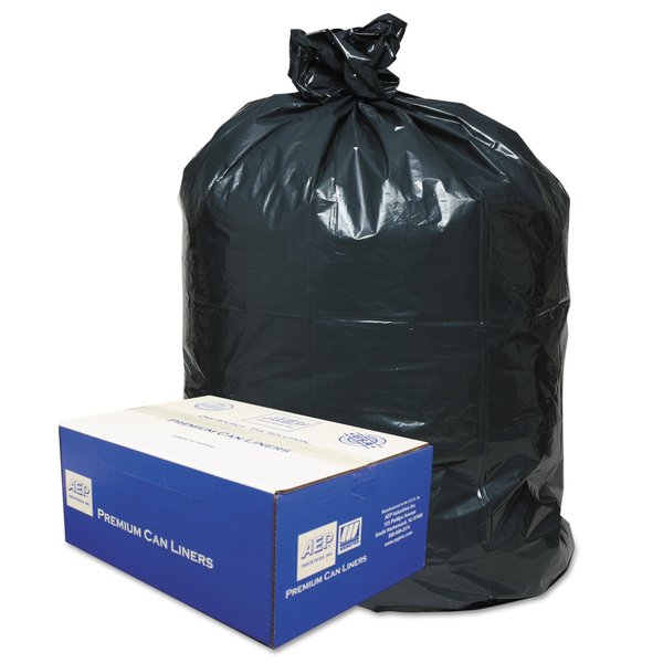 Classic 45 gal Trash Bags, 40 in x 46 in, Medium-Duty, 0.63 mil, Black, 250 PK WEBB48